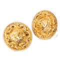 Earrings CC Round Clip On Earrings Gold Gold Plated