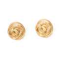 Earrings CC Round Clip On Earrings Gold Gold Plated