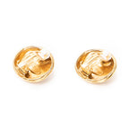Earrings CC Round Clip On Earrings Gold Gold Plated