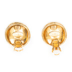 Earrings CC Round Clip On Earrings Gold Gold Plated