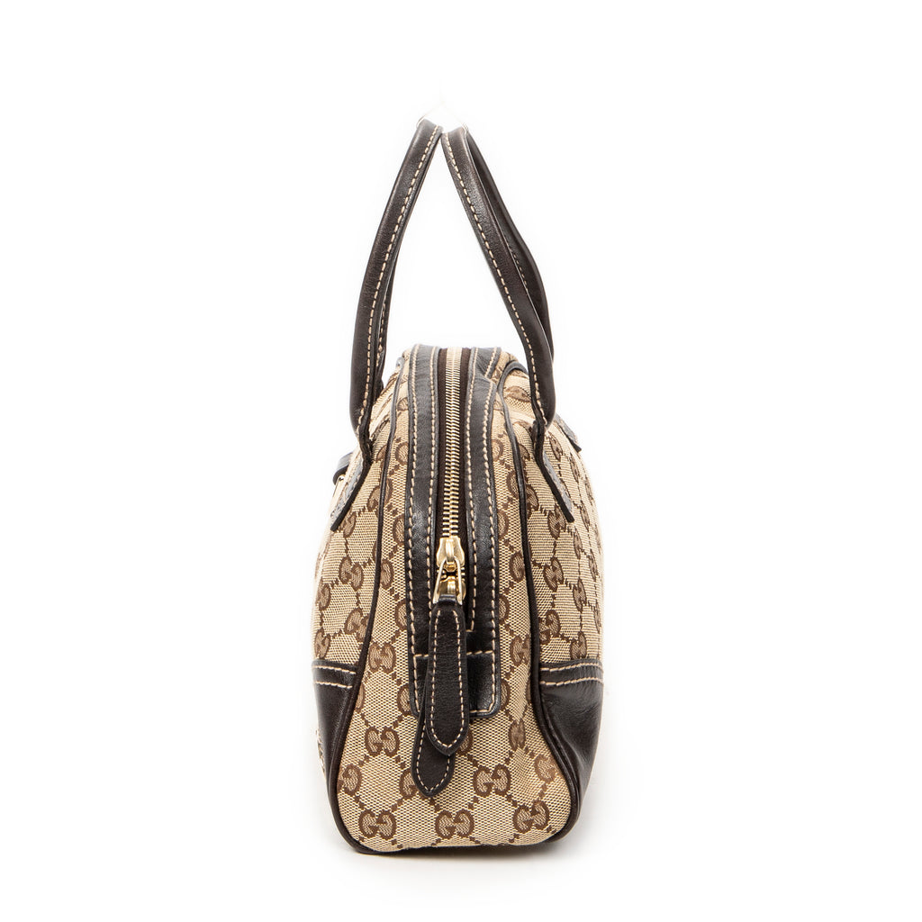 Handbag Mini New Britt Dome Beige Monogrammed Canvas