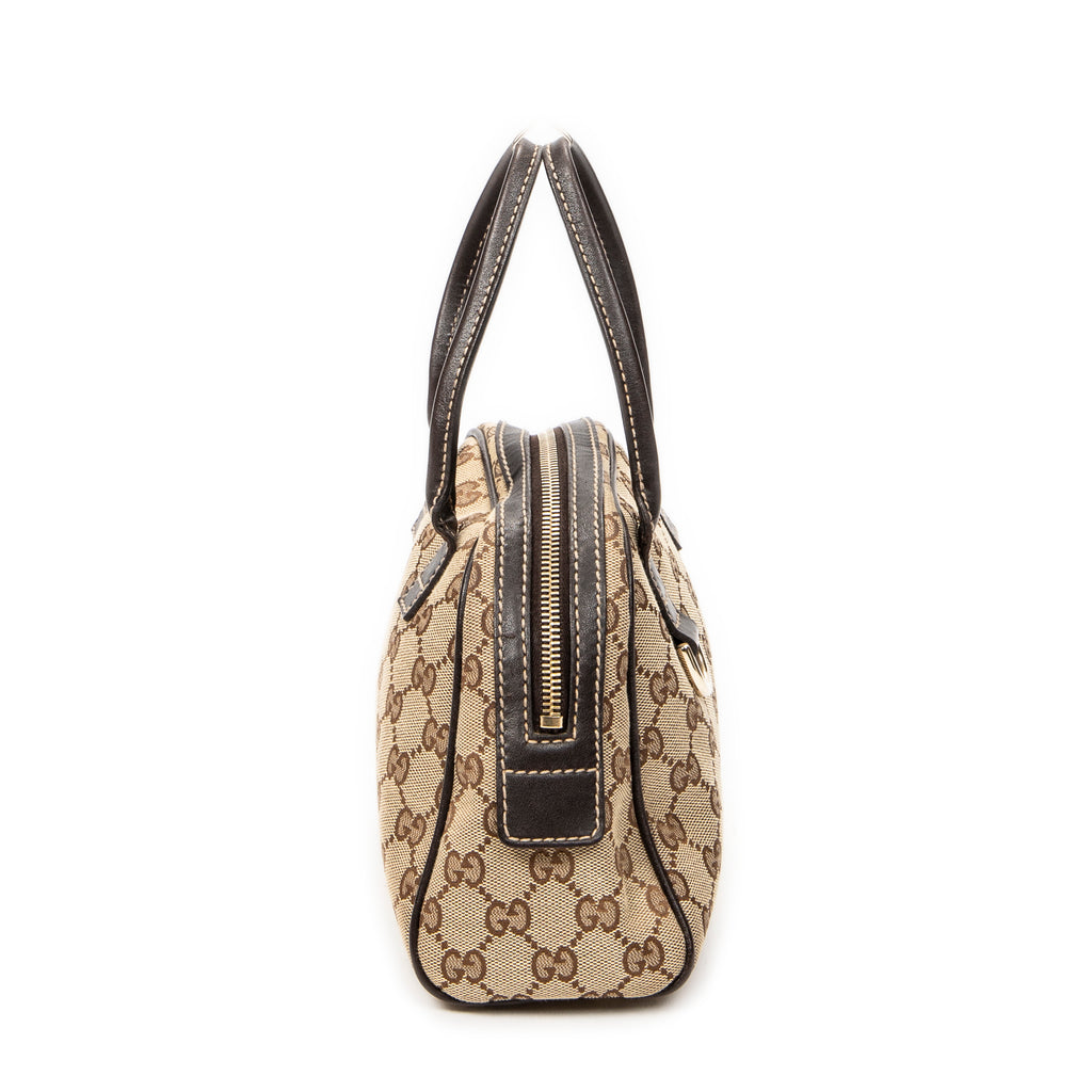 Handbag Mini New Britt Dome Beige Monogrammed Canvas