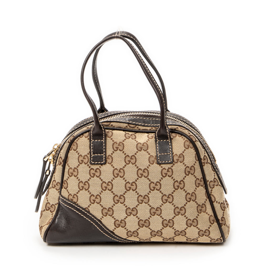 Handbag Mini New Britt Dome Beige Monogrammed Canvas