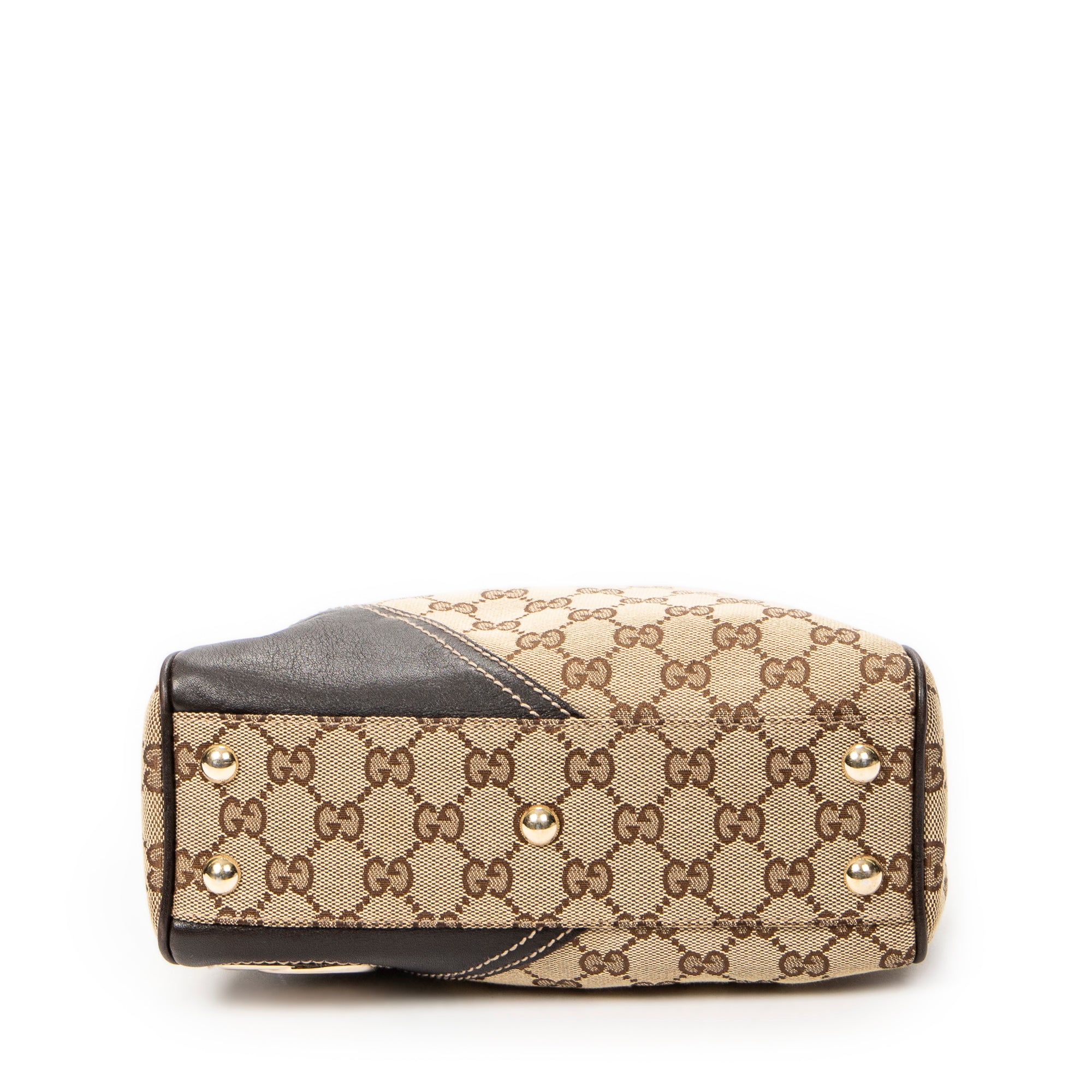 Handbag Mini New Britt Dome Beige Monogrammed Canvas