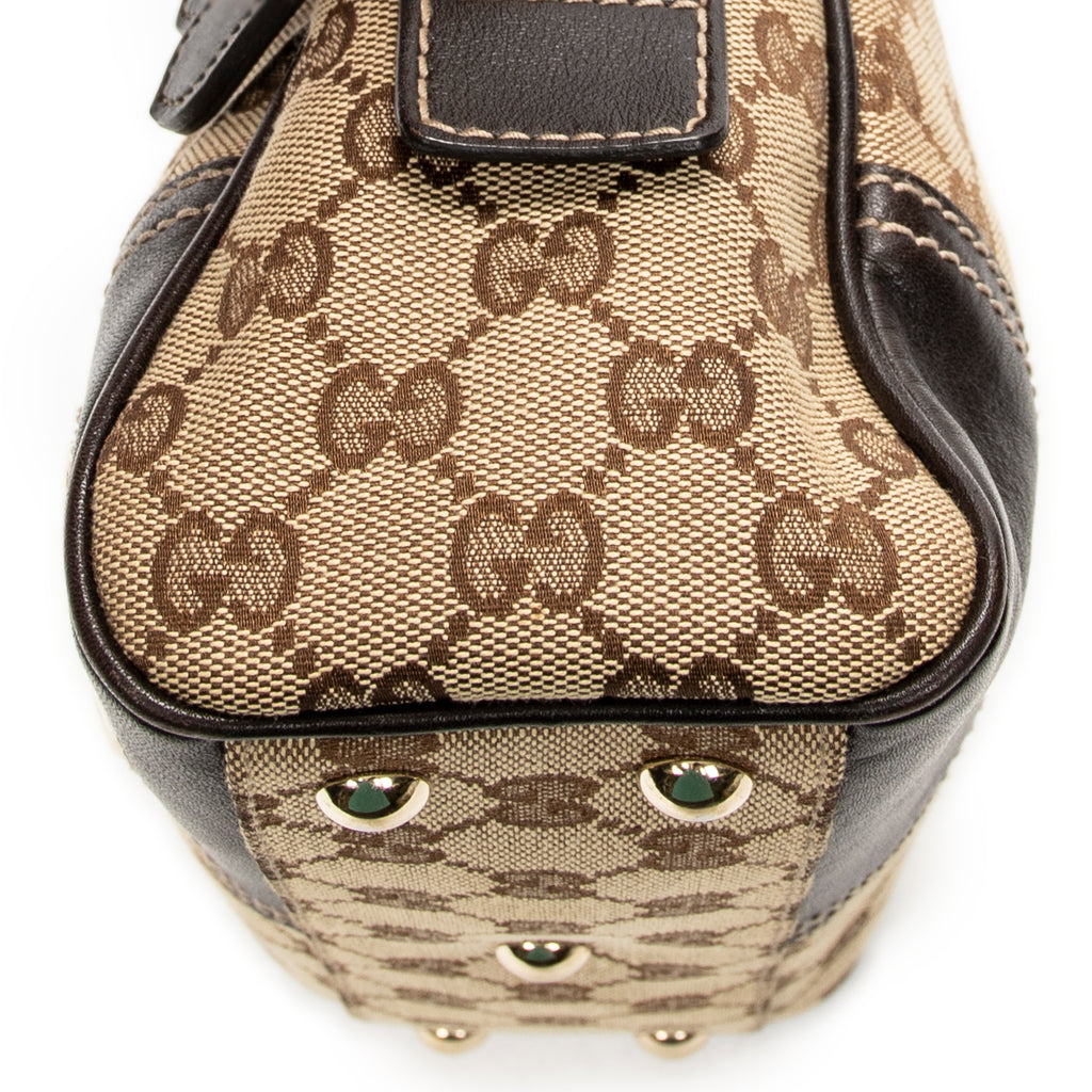 Handbag Mini New Britt Dome Beige Monogrammed Canvas