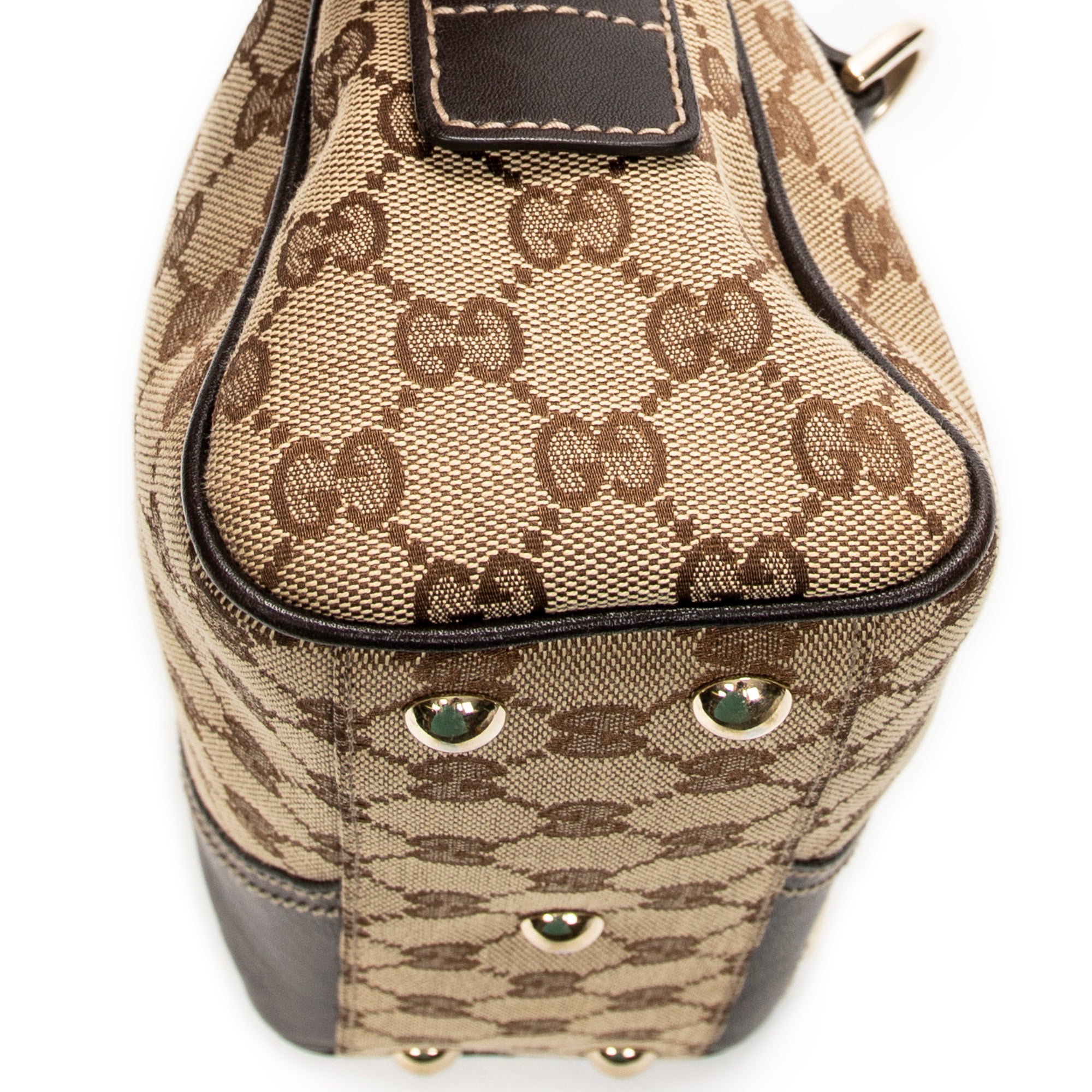 Handbag Mini New Britt Dome Beige Monogrammed Canvas