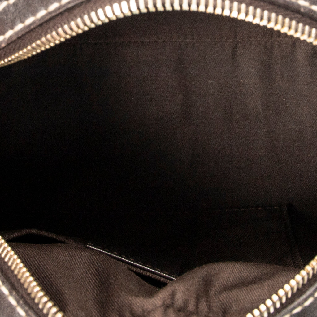 Handbag Mini New Britt Dome Beige Monogrammed Canvas
