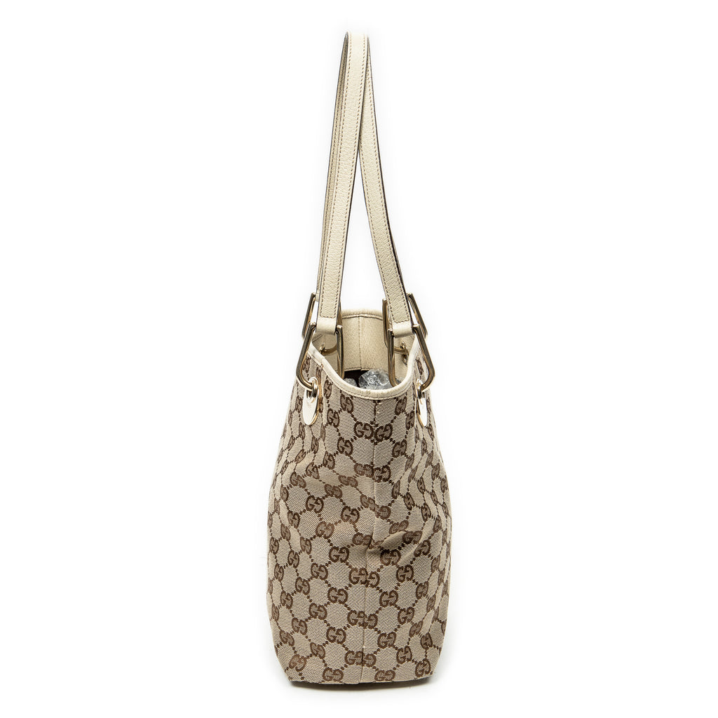 Shoulder Bag Small Eclipse Shopping Beige Monogrammed Canvas
