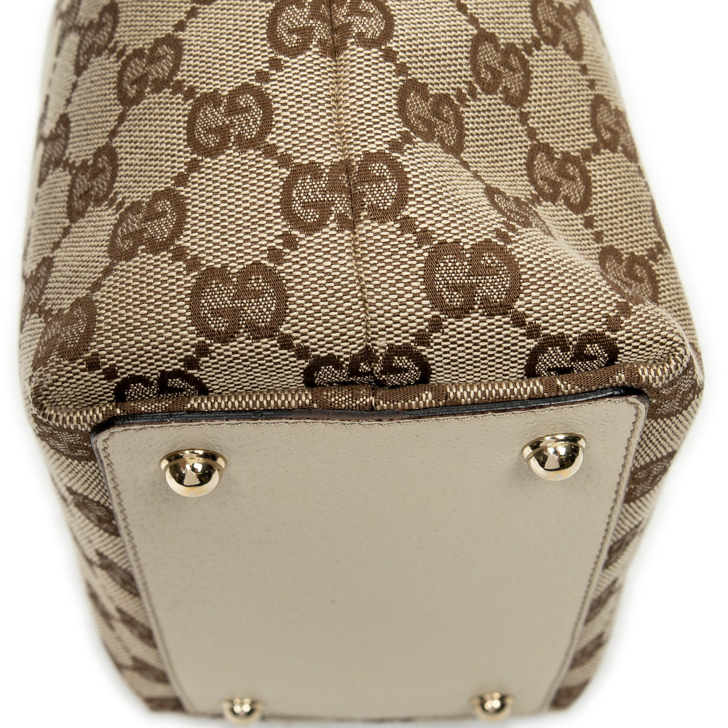 Shoulder Bag Small Eclipse Shopping Beige Monogrammed Canvas