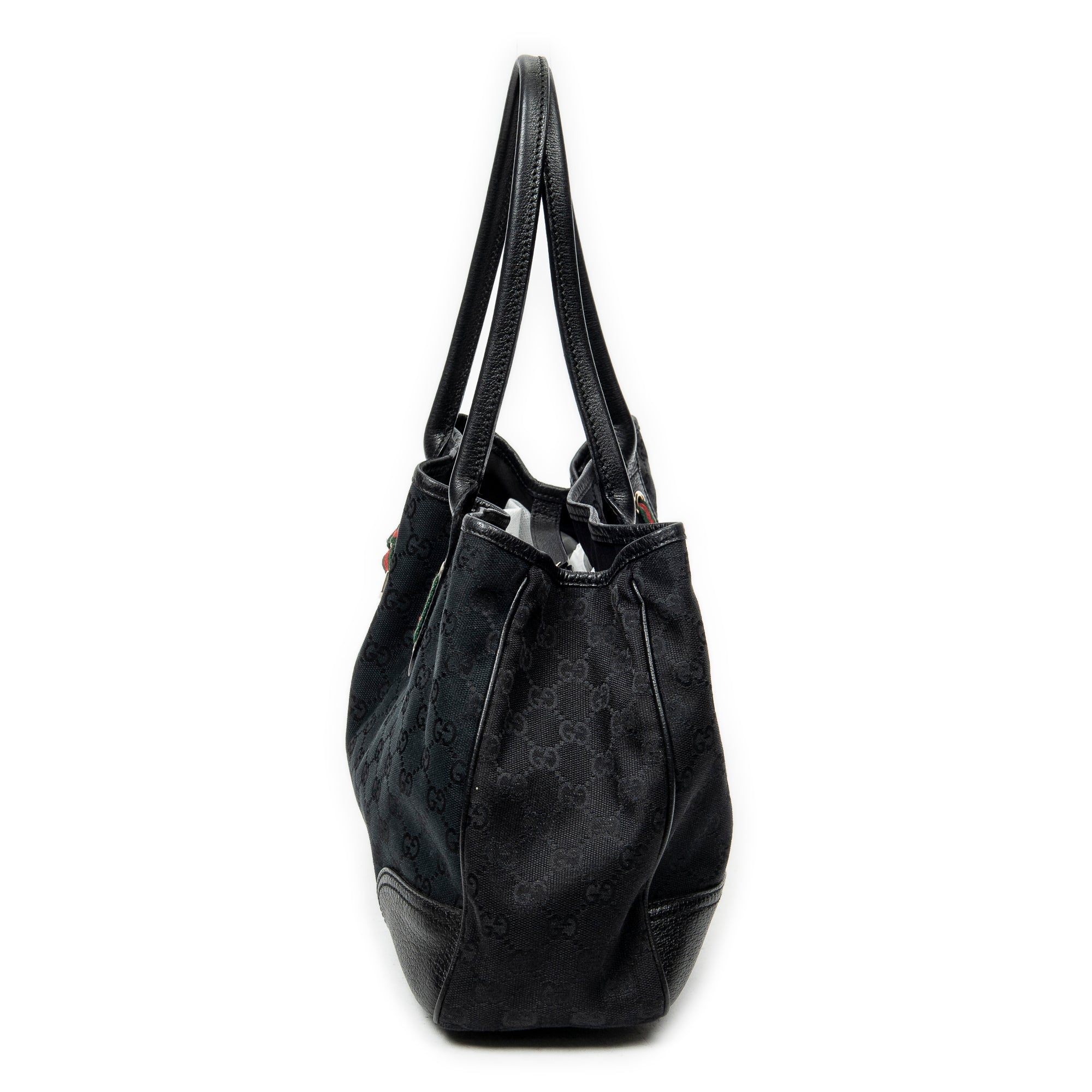 Shoulder Bag Medium Web Princy Tote Black Monogrammed Canvas
