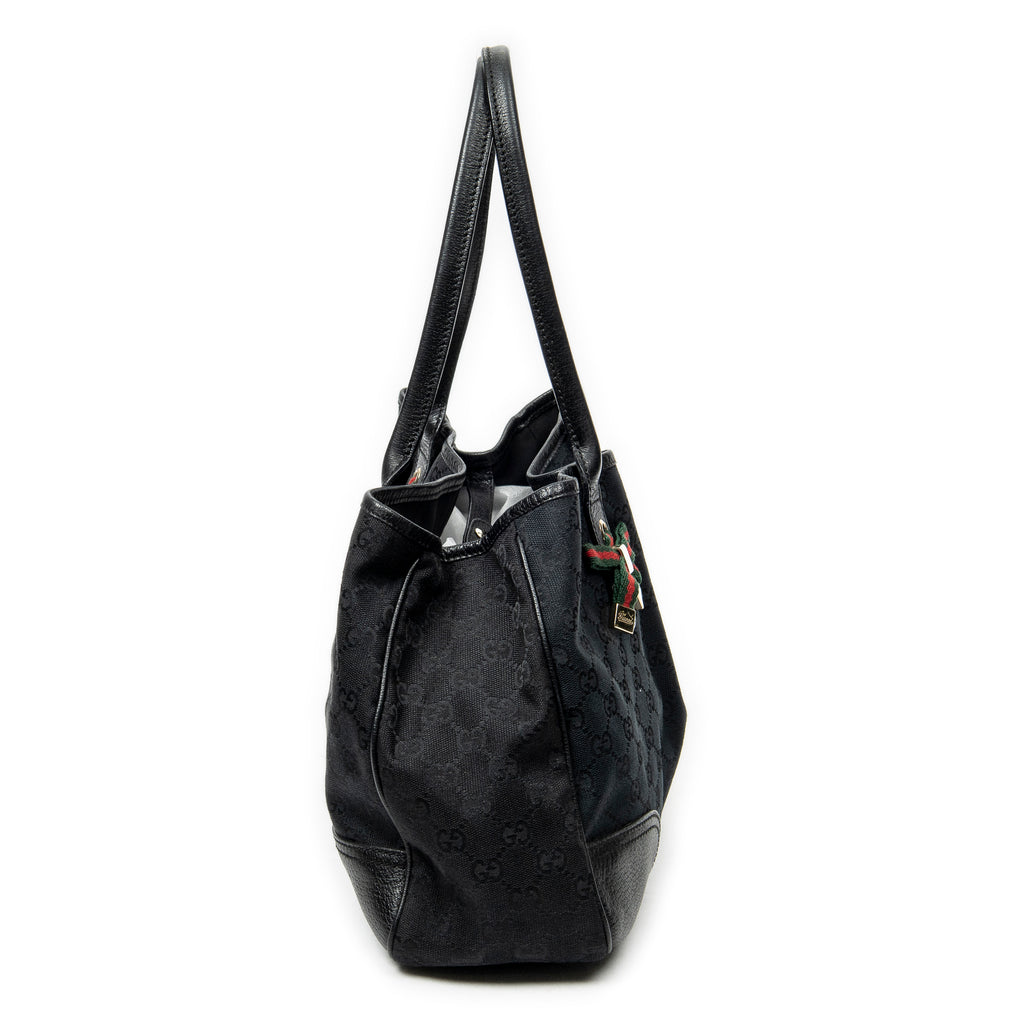 Shoulder Bag Medium Web Princy Tote Black Monogrammed Canvas