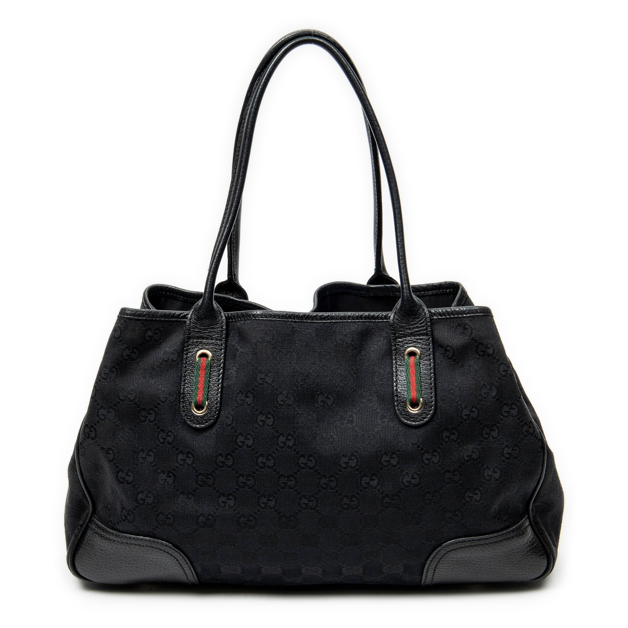 Shoulder Bag Medium Web Princy Tote Black Monogrammed Canvas