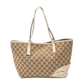 Shoulder Bag Small Britt Beige Monogrammed Canvas