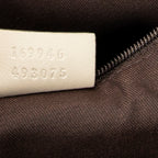 Shoulder Bag Small Britt Beige Monogrammed Canvas