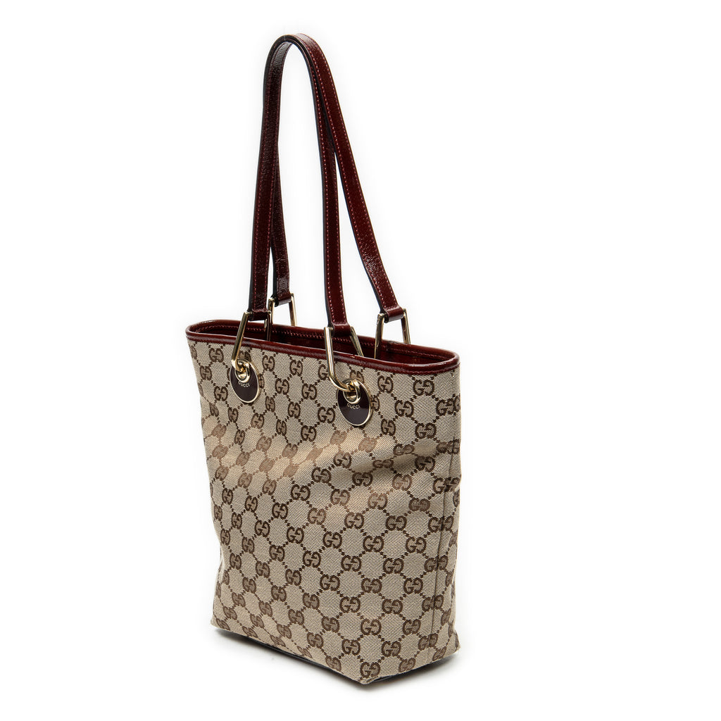 Shoulder Bag Small Eclipse Shopping Beige Monogrammed Canvas