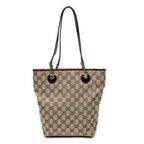 Shoulder Bag Small Eclipse Shopping Beige Monogrammed Canvas