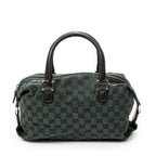 Bolso de Hombro Pequeño con Hebilla Lateral Boston Lona Monogramada Verde
