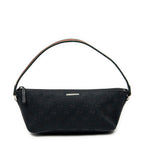 Shoulder Bag Web Boat Pochette Black Monogrammed Canvas