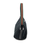 Shoulder Bag Web Boat Pochette Black Monogrammed Canvas