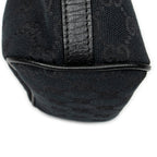 Shoulder Bag Web Boat Pochette Black Monogrammed Canvas