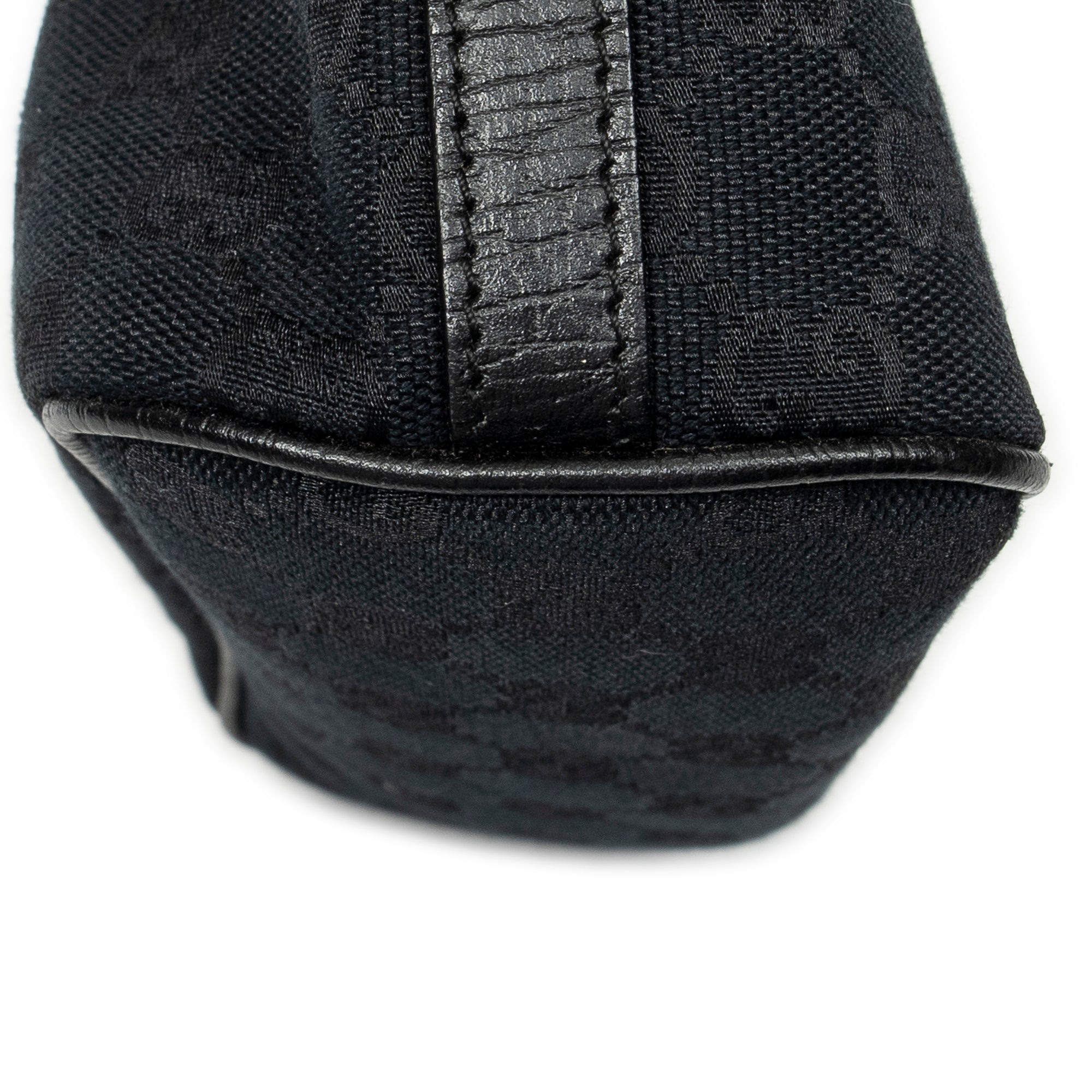 Shoulder Bag Web Boat Pochette Black Monogrammed Canvas