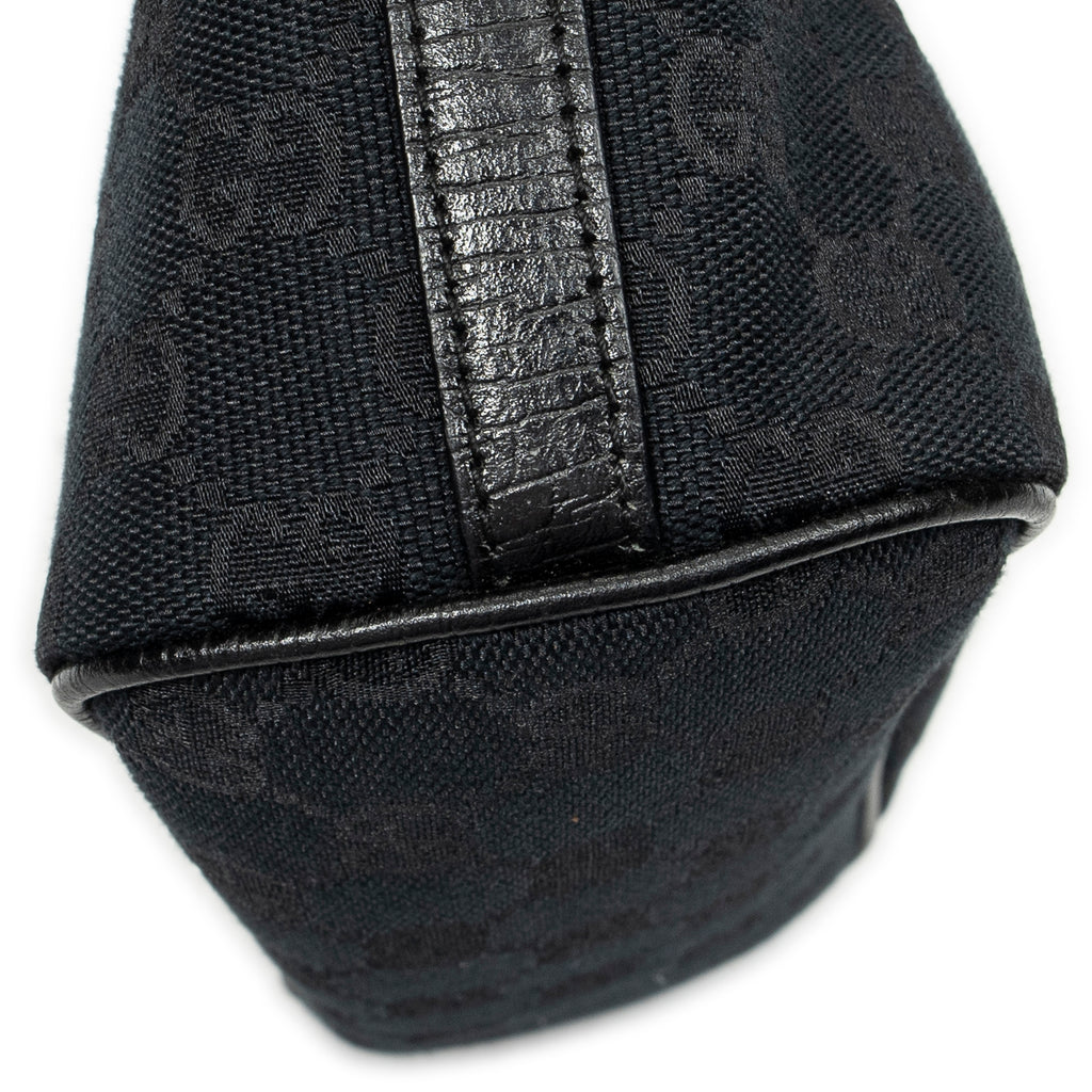 Shoulder Bag Web Boat Pochette Black Monogrammed Canvas