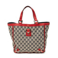 Shoulder Bag Small Abbey D-Ring Tote Beige Monogrammed Canvas