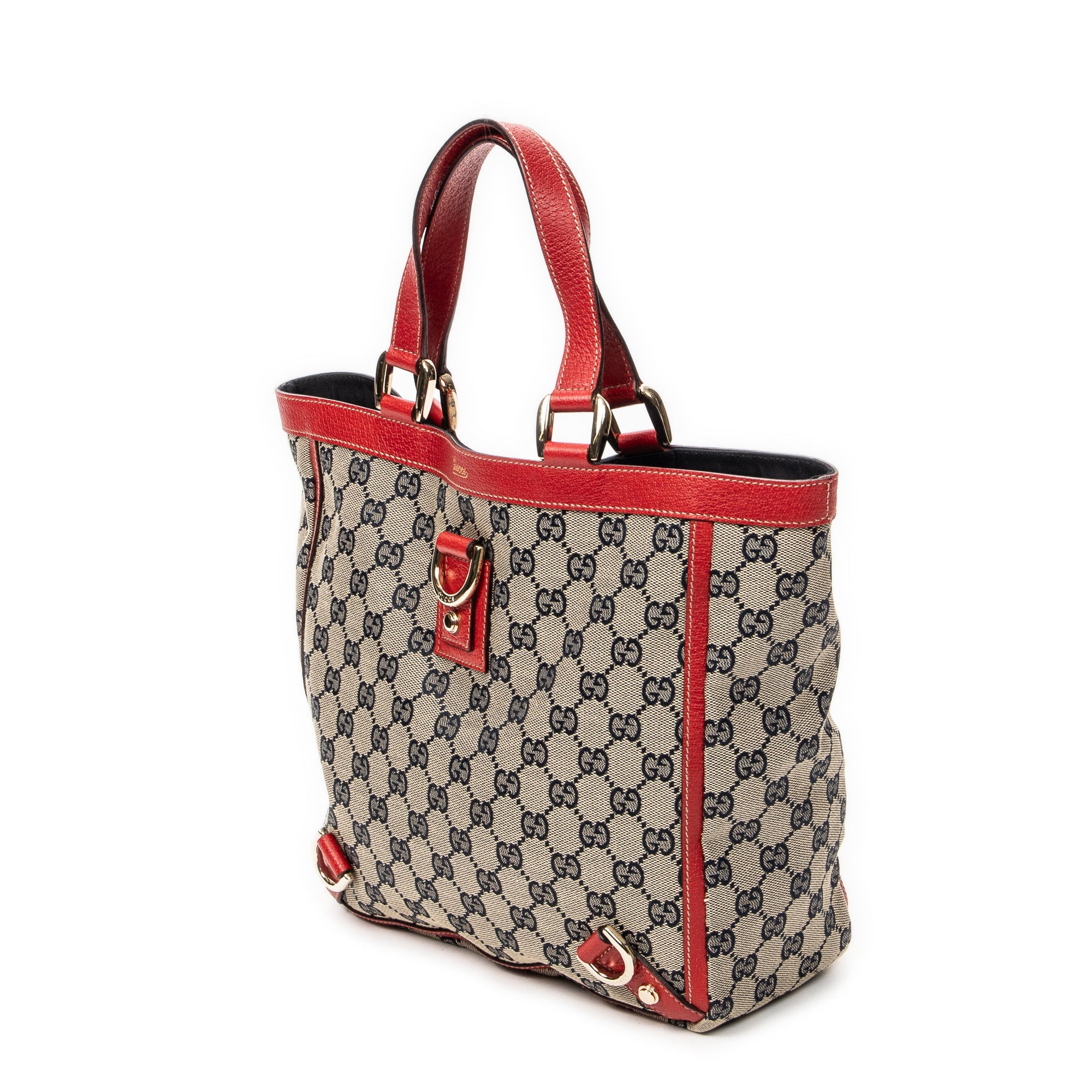 Shoulder Bag Small Abbey D-Ring Tote Beige Monogrammed Canvas