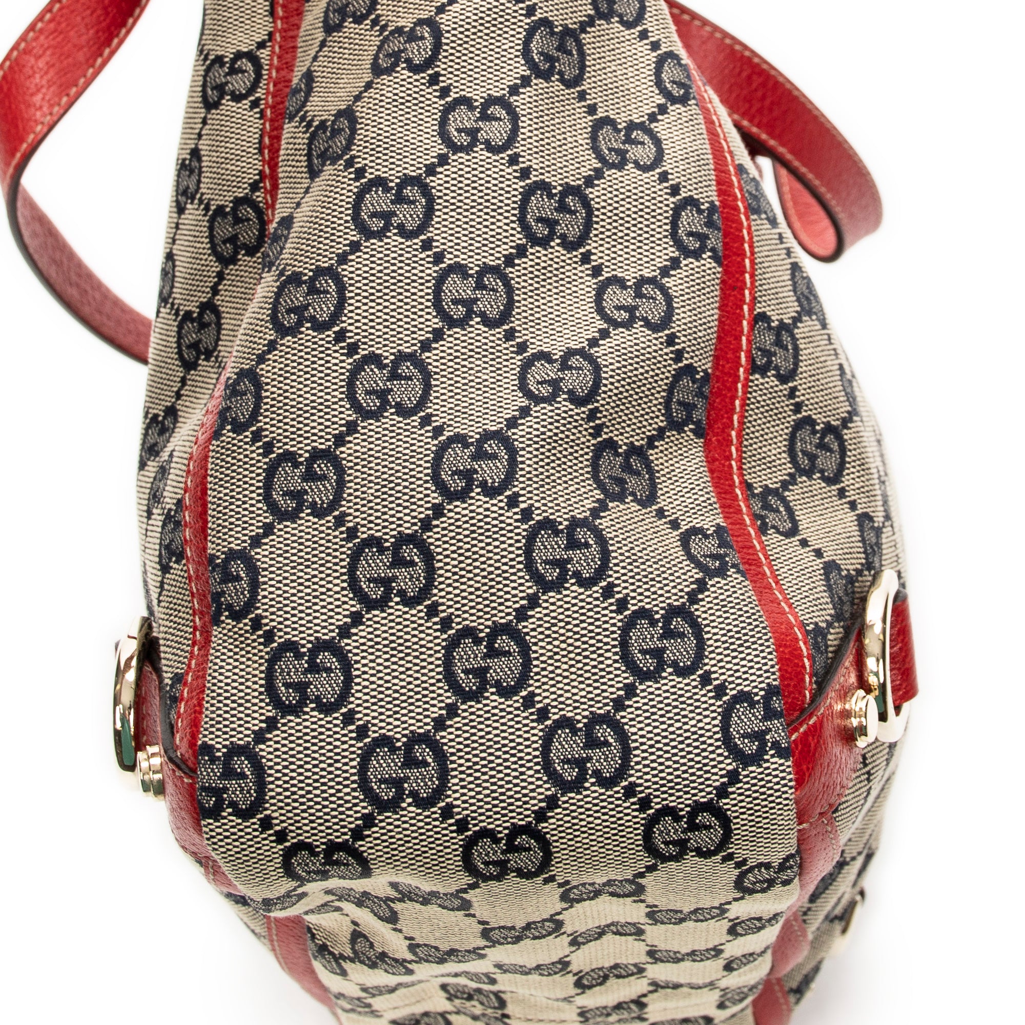 Shoulder Bag Small Abbey D-Ring Tote Beige Monogrammed Canvas