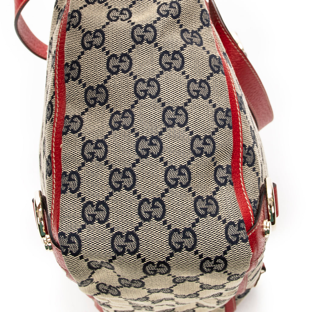 Shoulder Bag Small Abbey D-Ring Tote Beige Monogrammed Canvas