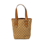 Shoulder Bag Small Tall Tote Tan Monogrammed Canvas