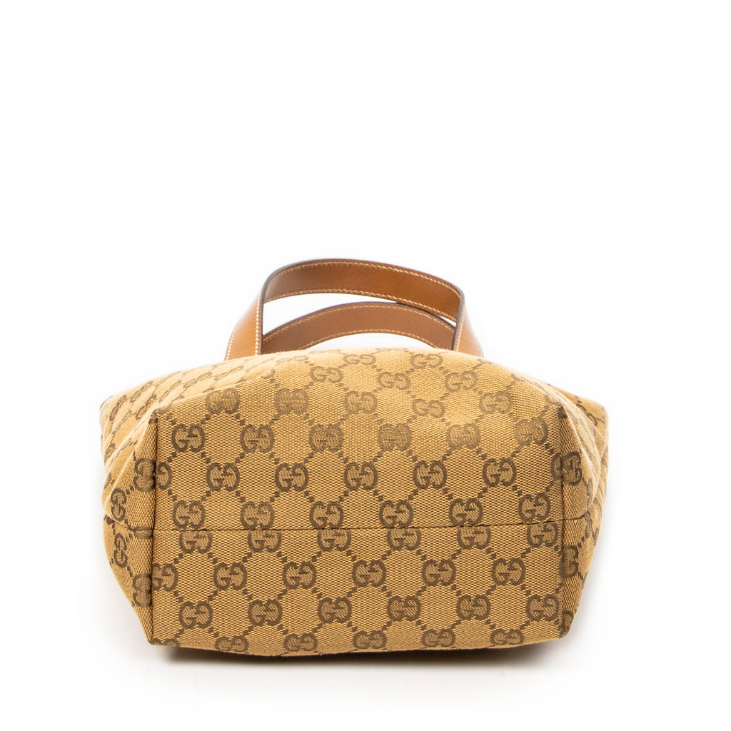 Shoulder Bag Small Tall Tote Tan Monogrammed Canvas