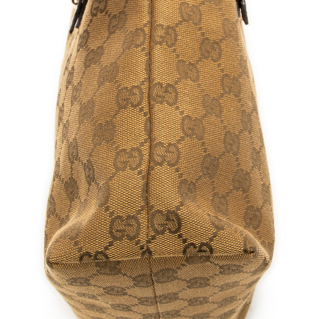 Shoulder Bag Small Tall Tote Tan Monogrammed Canvas