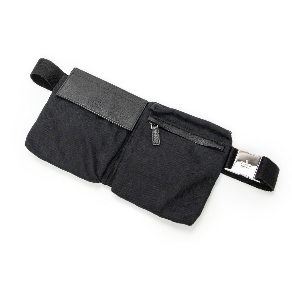 Waist Bag Waist Pouch Black Monogrammed Canvas