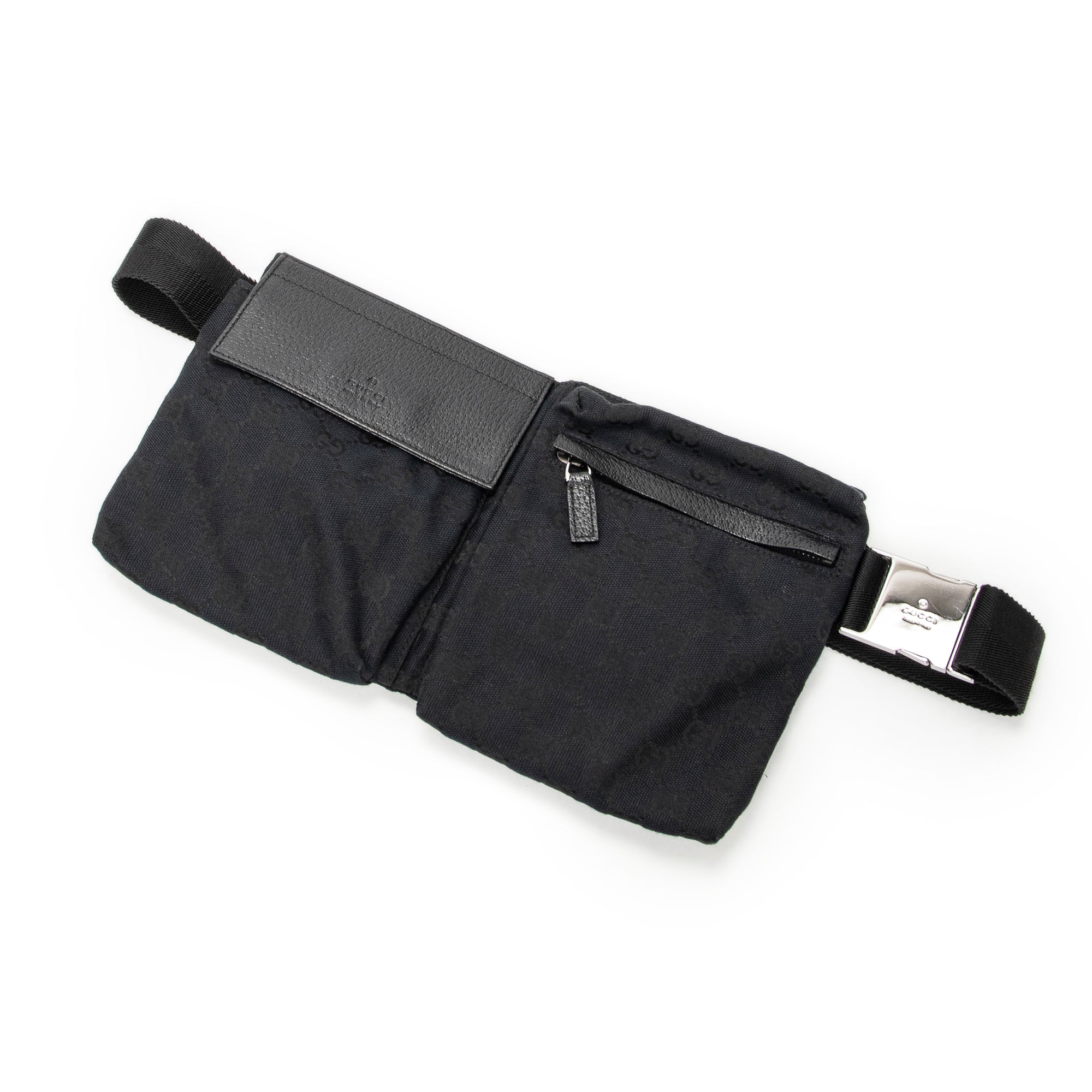 Waist Bag Waist Pouch Black Monogrammed Canvas