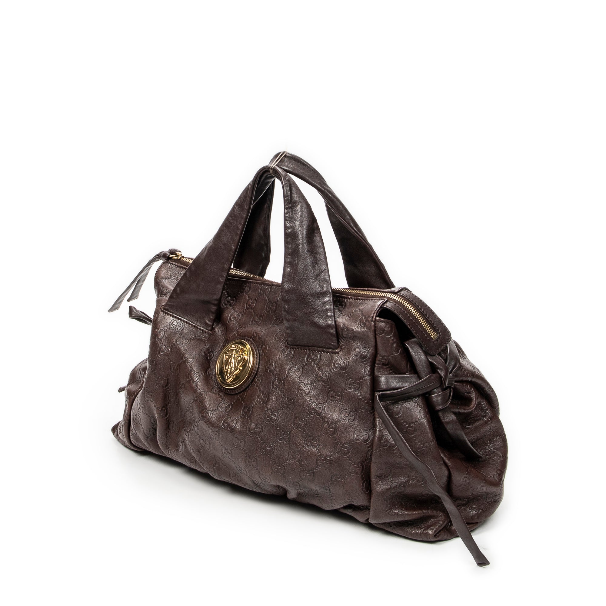 Shoulder Bag Hysteria Tote Dark Brown Guccissima Leather