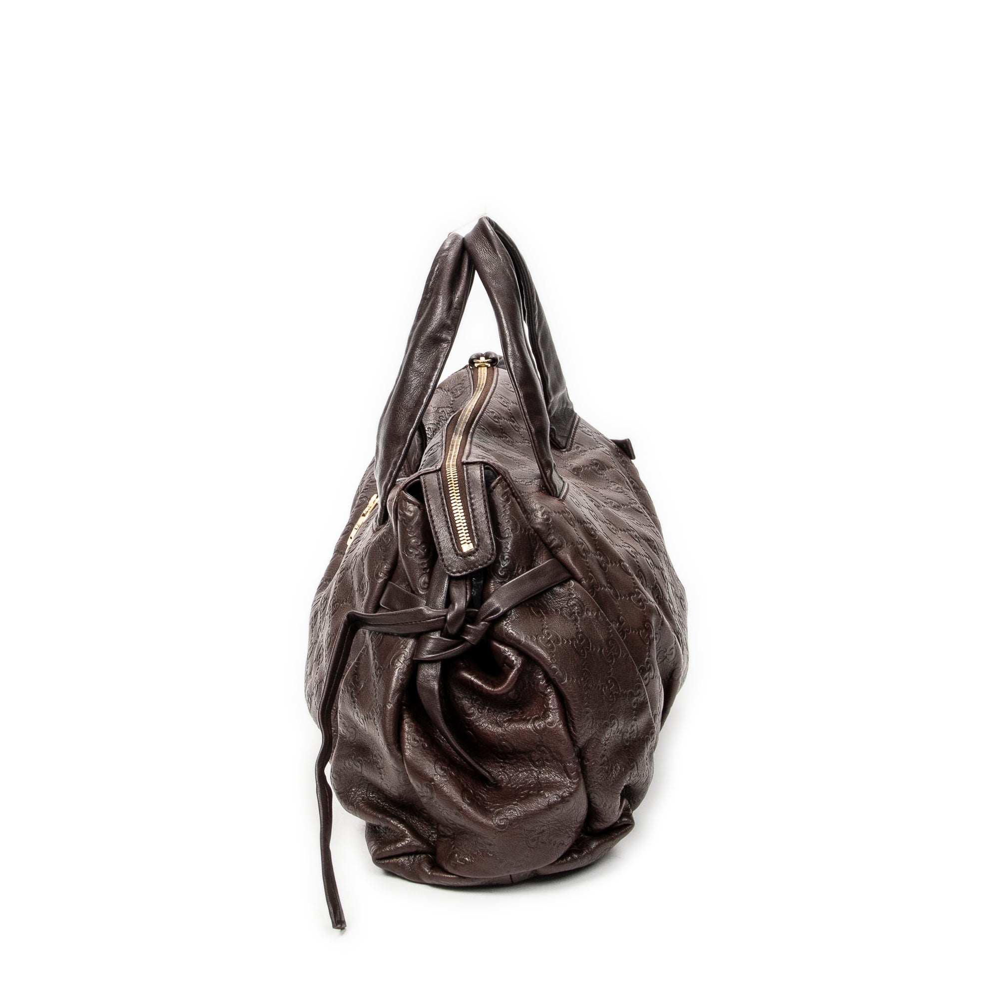 Shoulder Bag Hysteria Tote Dark Brown Guccissima Leather