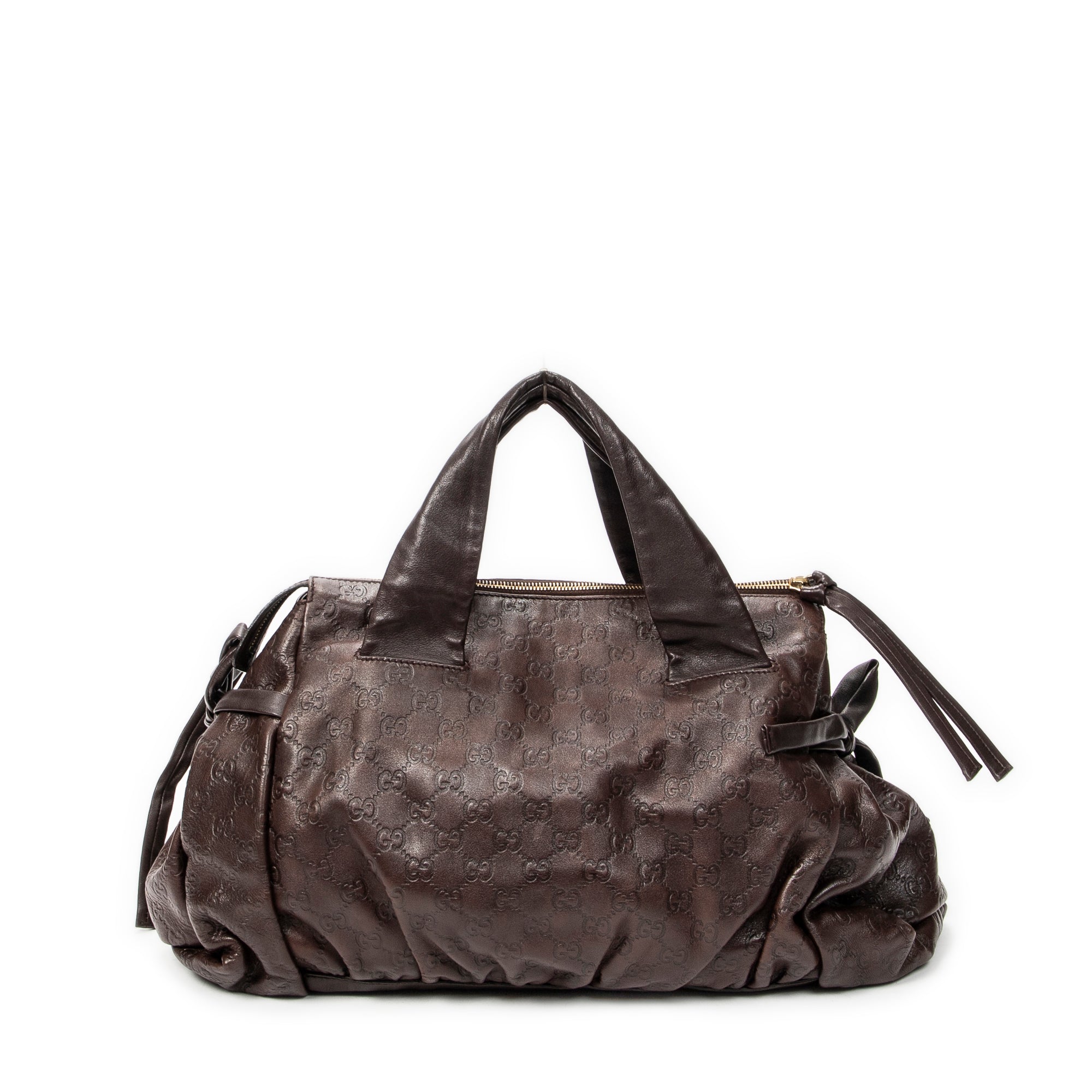 Shoulder Bag Hysteria Tote Dark Brown Guccissima Leather