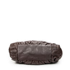 Bolso de Hombro Hysteria Tote Cuero Guccissima Marrón Oscuro