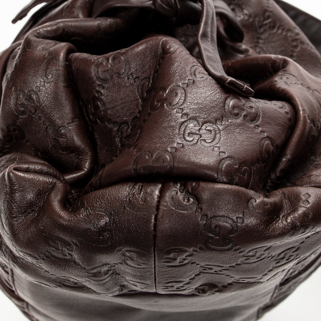 Shoulder Bag Hysteria Tote Dark Brown Guccissima Leather