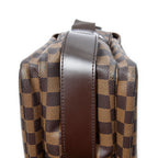 Bolso de hombro Naviglio Damier Ébène marrón