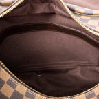 Bolso de hombro Naviglio Damier Ébène marrón