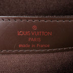 Bolso de hombro Naviglio Damier Ébène marrón