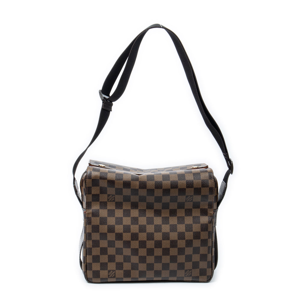 Bolso de Hombro Naviglio Damier Ebene Marrón