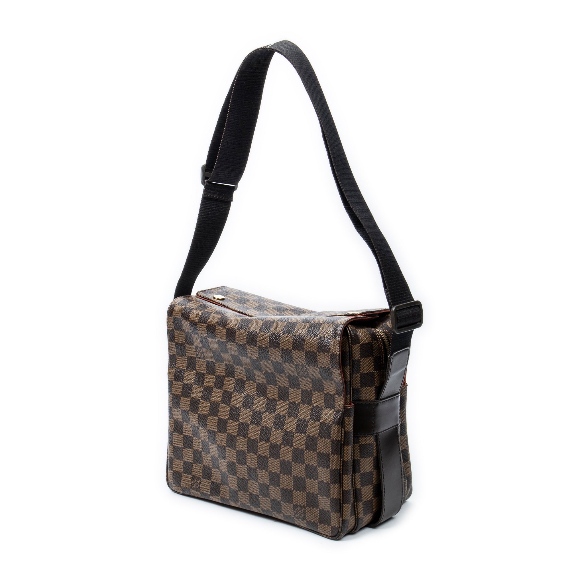 Bolso de Hombro Naviglio Damier Ebene Marrón