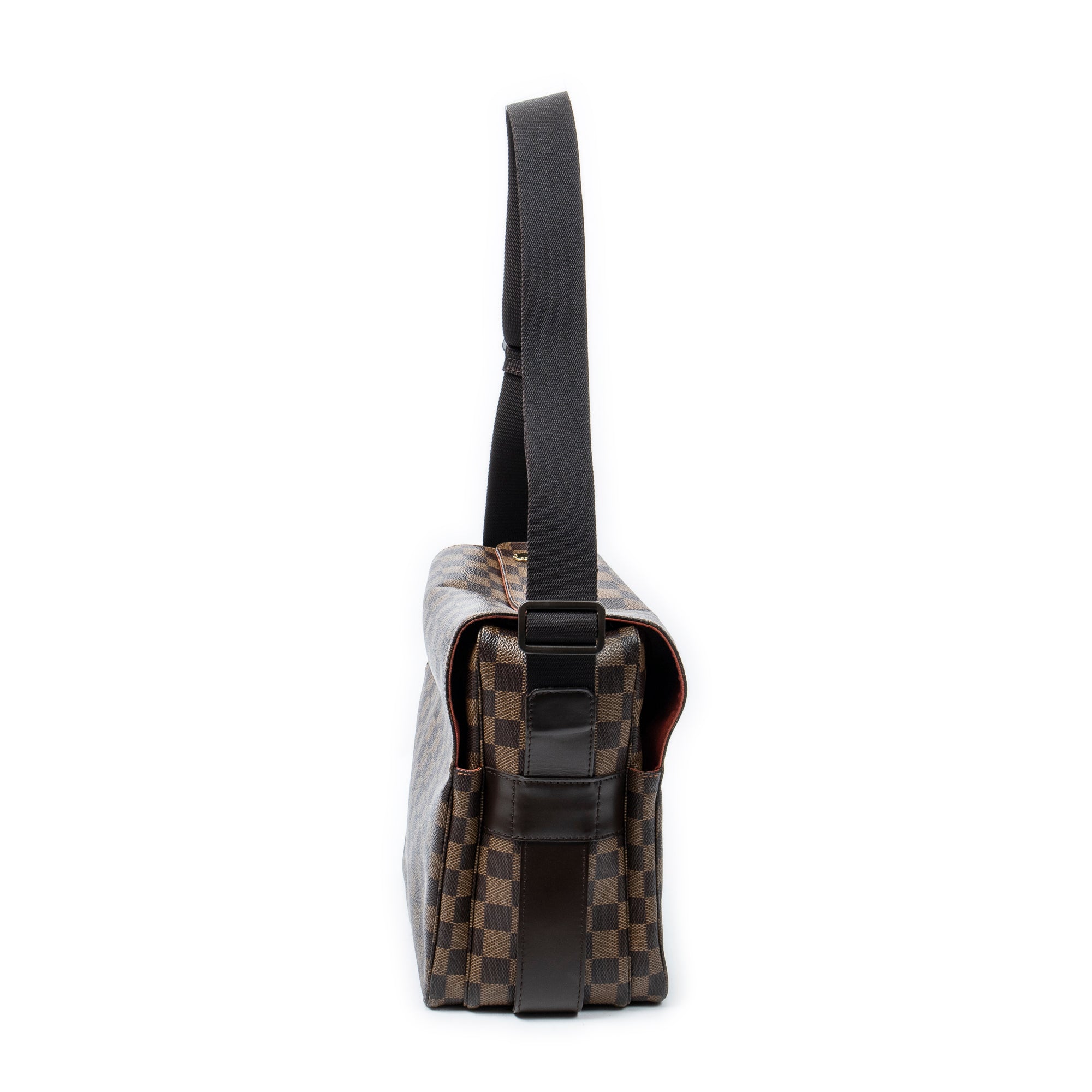 Bolso de Hombro Naviglio Damier Ebene Marrón