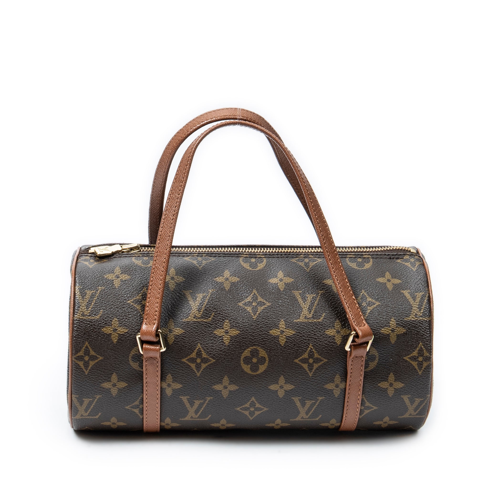 Handbag Papillon 26 Brown Monogram Canvas