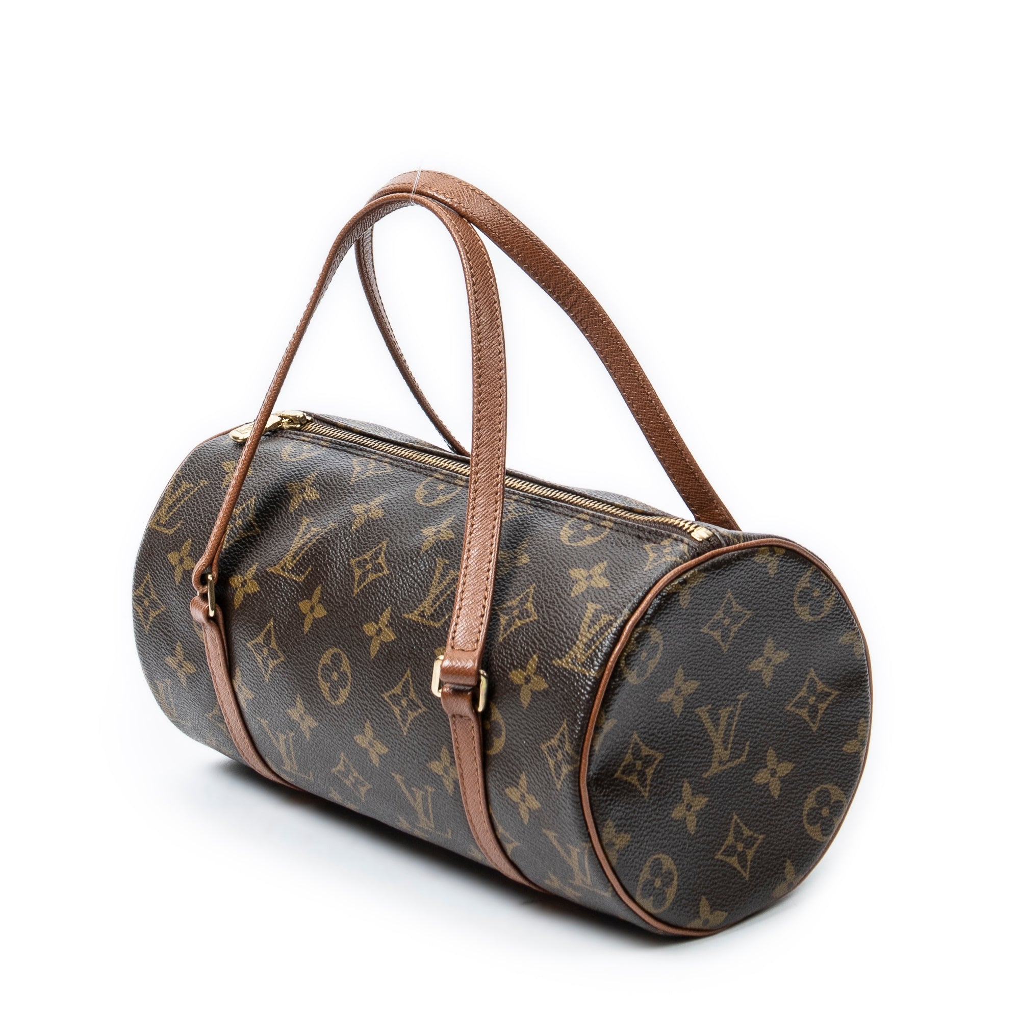 Handbag Papillon 26 Brown Monogram Canvas