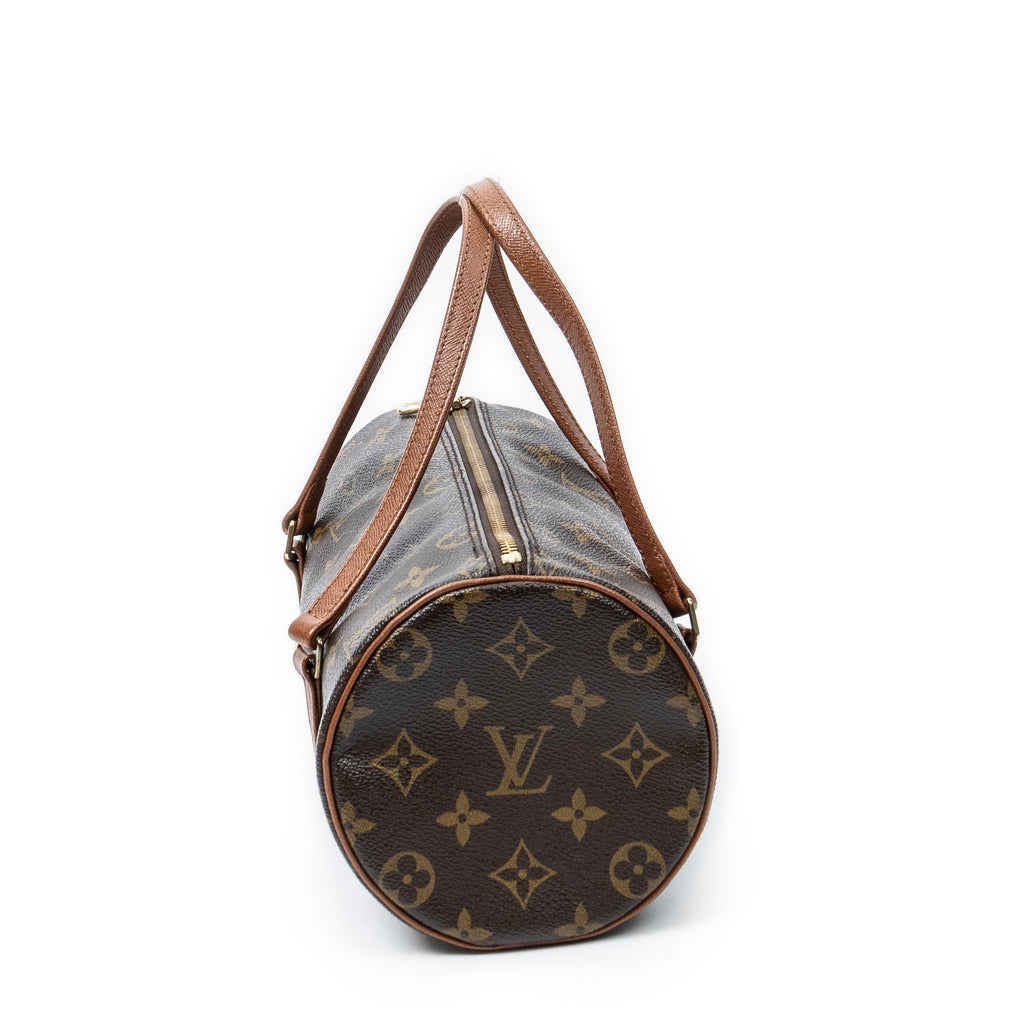 Handbag Papillon 26 Brown Monogram Canvas