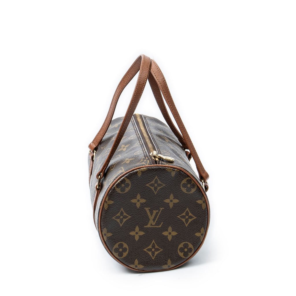 Handbag Papillon 26 Brown Monogram Canvas